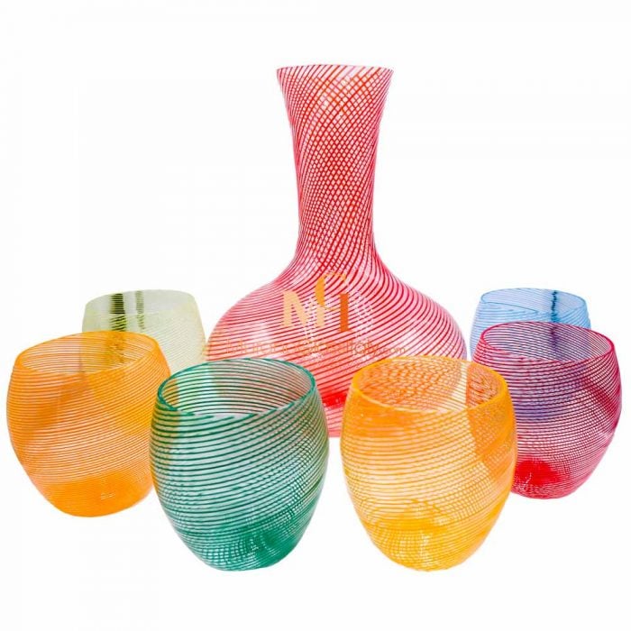 wine decanter and glasses