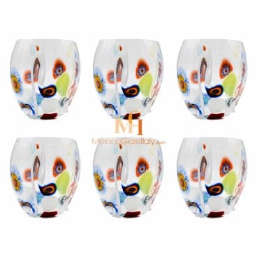 millefiori drinking glasses