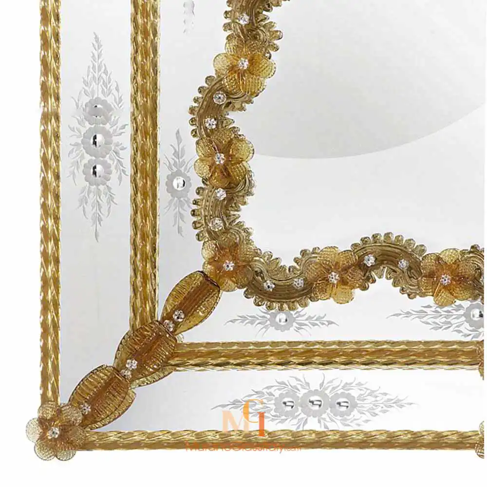 Florence – Rectangular Venetian Mirror – 6 Rectangular Venetian Mirror