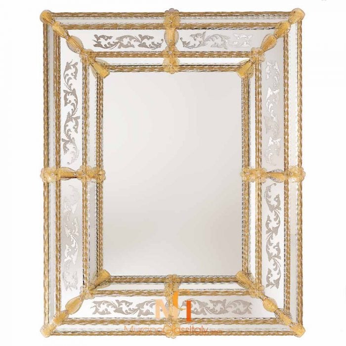 spiegel mit glasrahmen