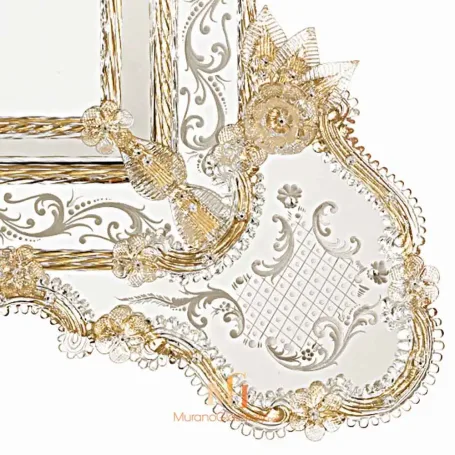 marino design 大型ウォールミラー 城 枝モチーフ イラスト入り ラグジュアリー大型ウォールミラー - オンラインショップ - MADE IN