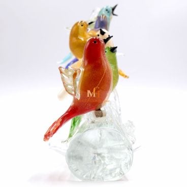 Murano Glass Birds on a Branch