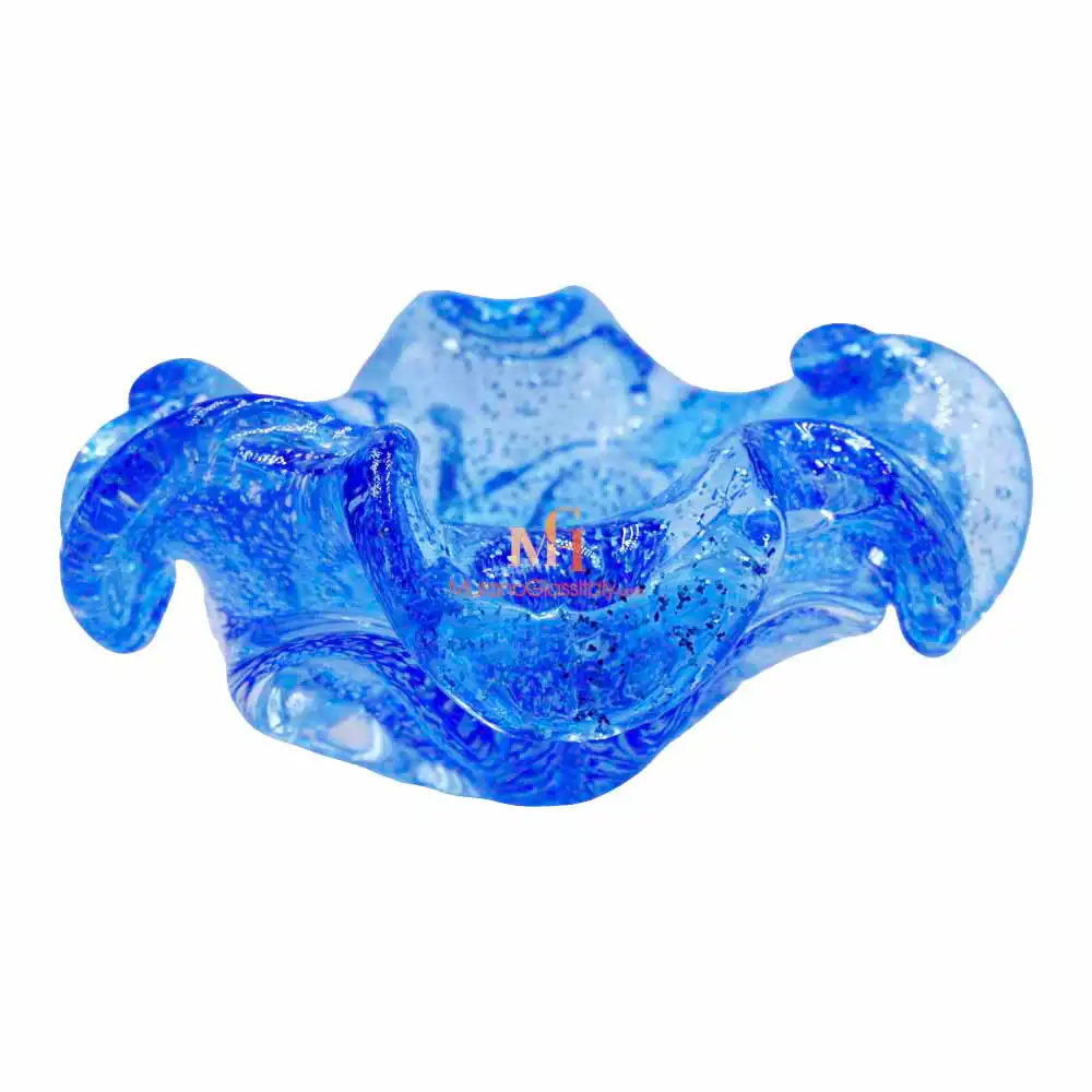 Ninfea 2 — Blue Art Glass Bowl Blue Art Glass Bowl