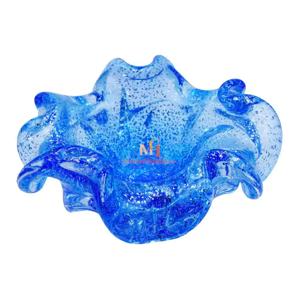 Ninfea — Blue Art Glass Bowl Blue Art Glass Bowl