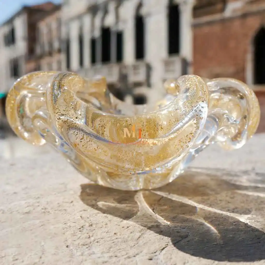 Ninfea S — Blue Art Glass Bowl