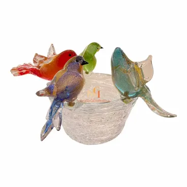 Glass Bird Bowl