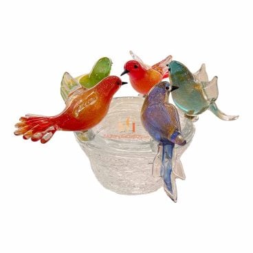 Glass Bird Bowl