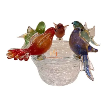 Glass Bird Bowl