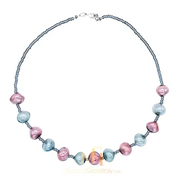 Delizia Pink - Murano Bead Necklace