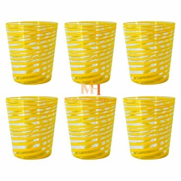 Iconici Yellow - Handblown Drinking Glasses