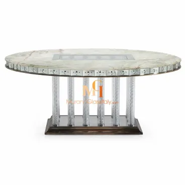 Mazzorbo - роскошный стеклянный обеденный стол