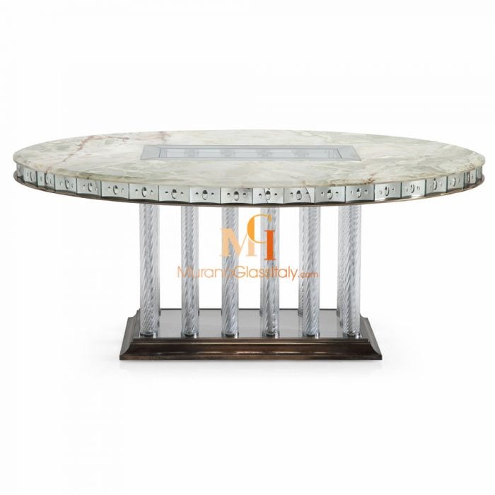 table ronde en verre design