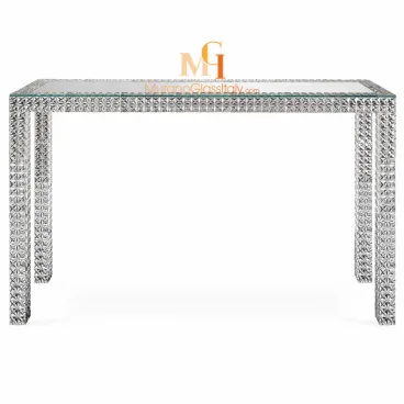 Minori - Консольный столик из серебра и стекла