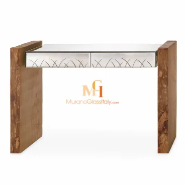 Montepertuso - Консольный столик из дуба и стекла