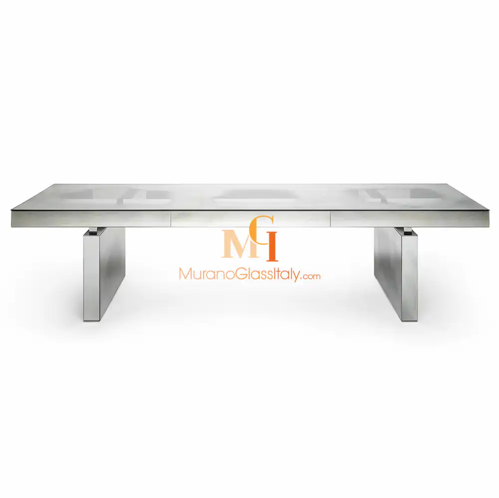Torcello - Table en Verre Miroir - Main table en verre miroir