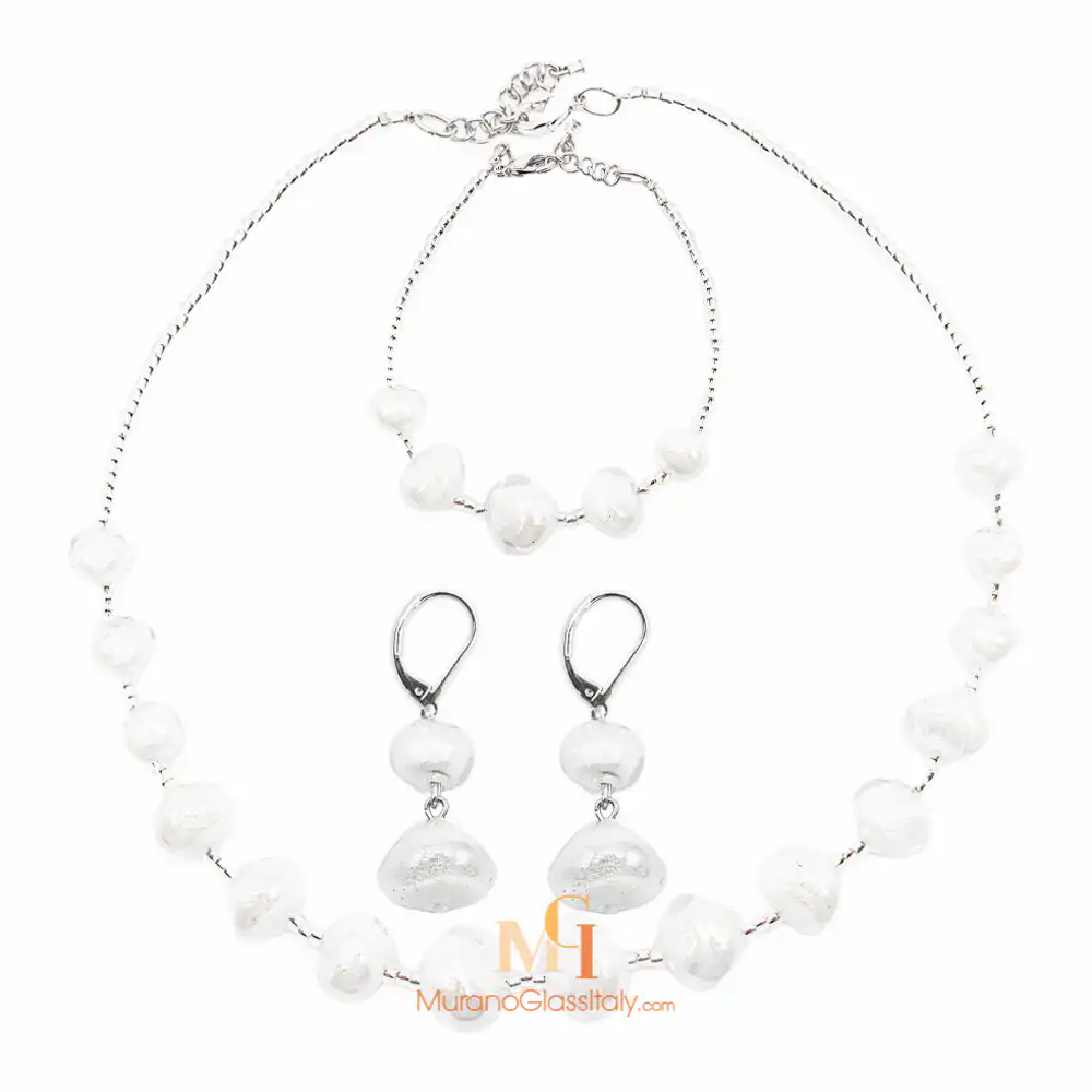 Delizia weiss – Perlenschmuckset Perlenschmuckset