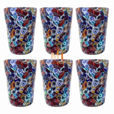 coloured glass drinking glasses