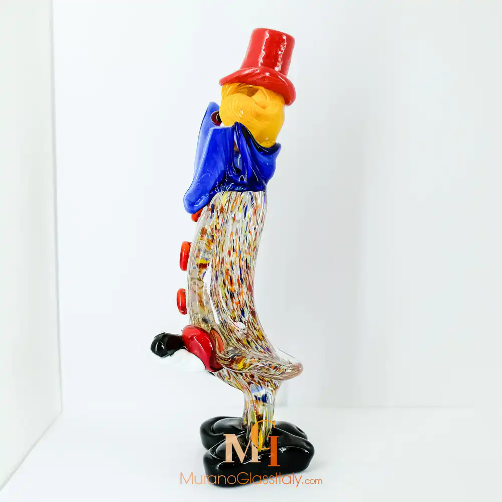Musicista – Murano Clown Figurines – Side