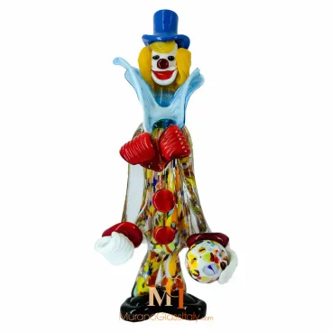 clown murano glass figurines