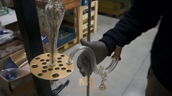 Assebling the chandelier arms 1