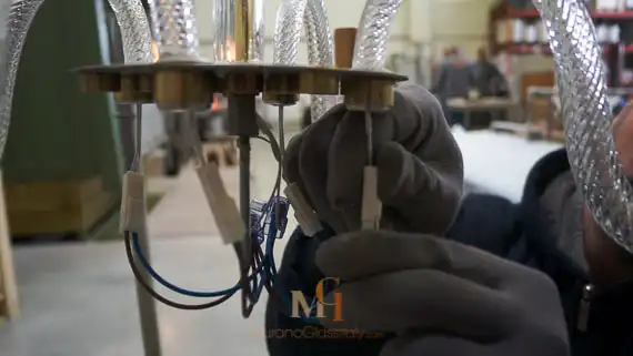 Assebling the chandelier arms 2