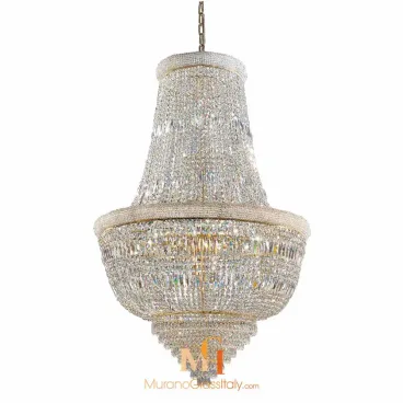 cascading crystal chandelier
