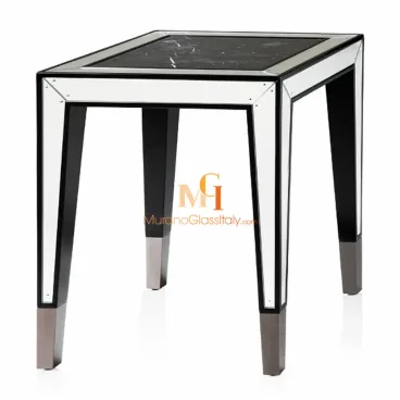 venetian mirrored side table
