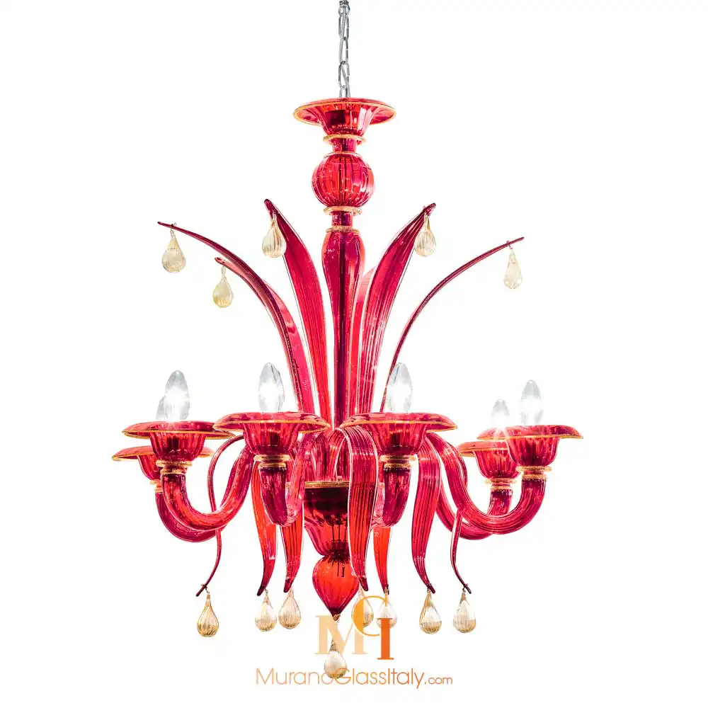 Iris 8L rosso Lustre Pampilles Moderne