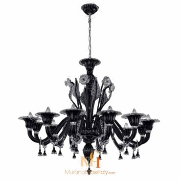 Magico Prestige - Black Murano Glass Chandelier