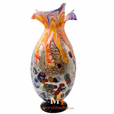 Murano Glas Vase Bunt