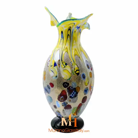 Murano オレンジ 花瓶 イタリア製 DSCF7113-8-8-455x455.webp