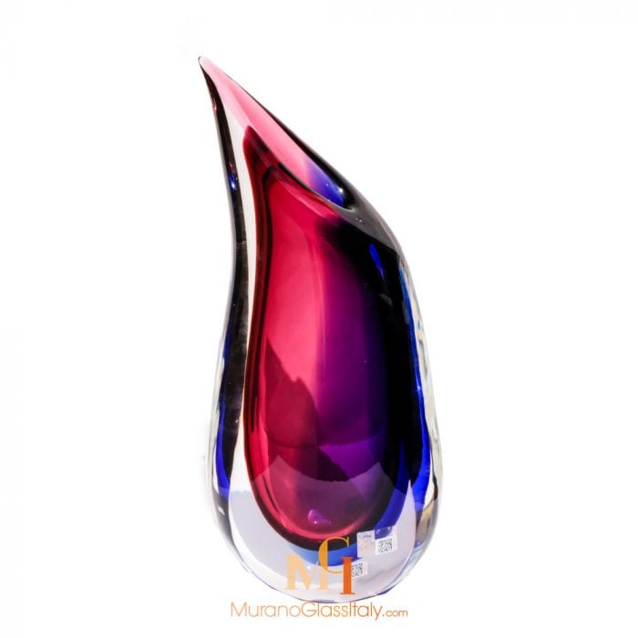 Sommerso Murano Vase