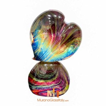 Murano Glass Heart Sculpture