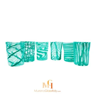 Mundgeblasene Wassergläser