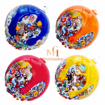 Marzipan Apples - Murano Glass Christmas Ornaments