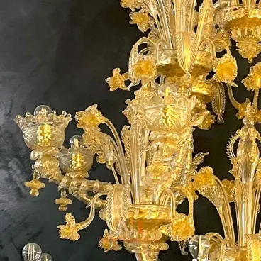 Amber Murano Glass Chandelier