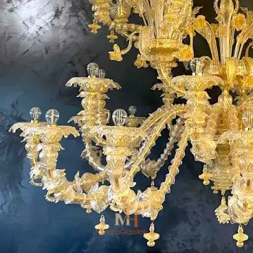 Amber Murano Glass Chandelier