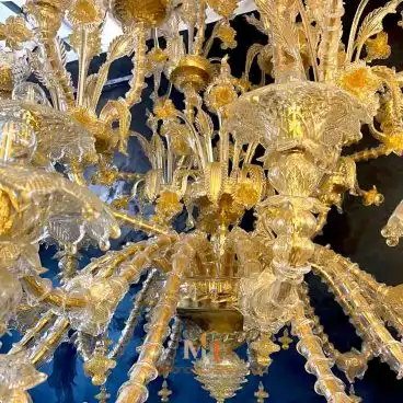Amber Murano Glass Chandelier