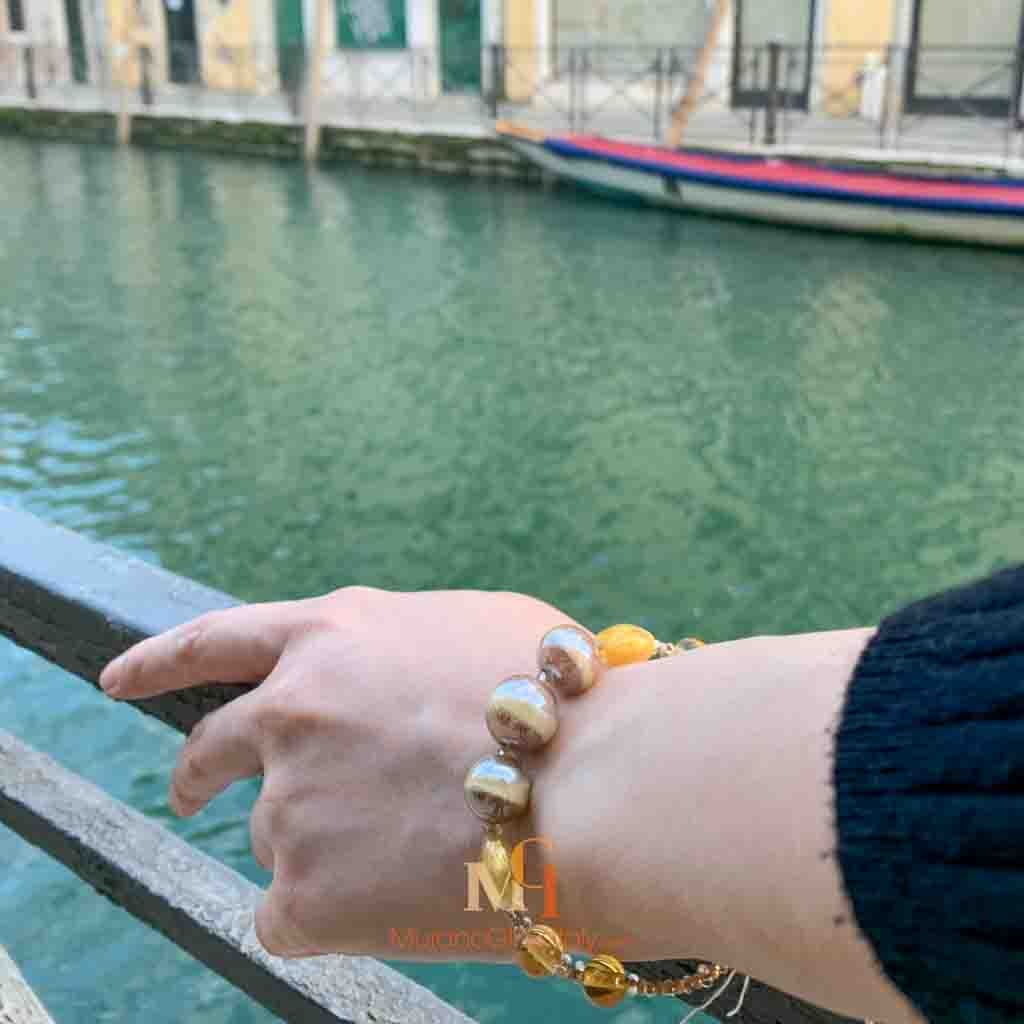 Pulsera Palace Veneziana Luxury Regulable Cubic Blanco De Plata 925
