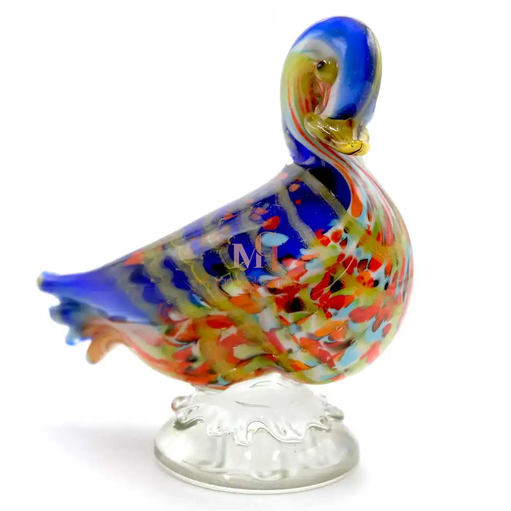 Anatroccolo Blue 2 – Murano Art Glass Bird