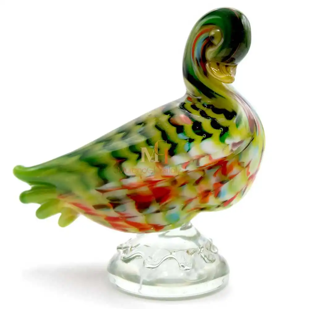 Anatroccolo Green – Murano Art Glass Bird