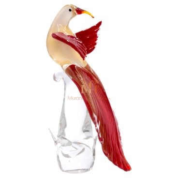 Oiseau En Verre Soufflé Murano