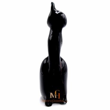 Murano Glass Black Cat