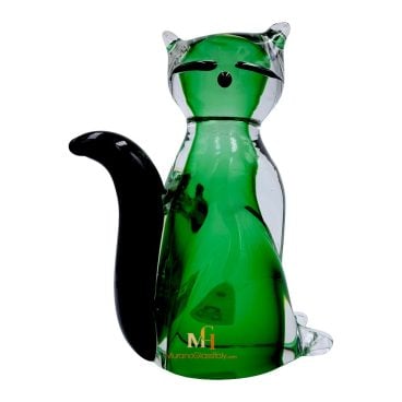 Murano Glass Black Cat