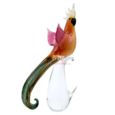 Murano Glass Cockatoo Bird