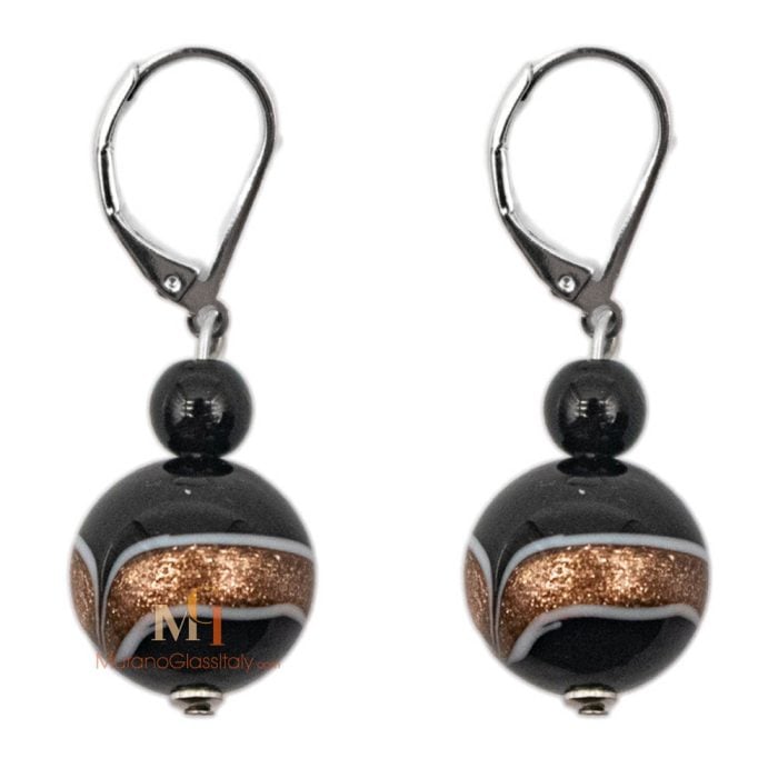 Venetian Glass Bead Earrings