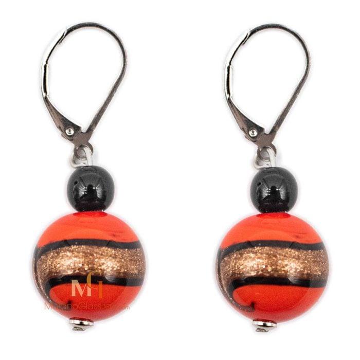 Venetian Glass Bead Earrings