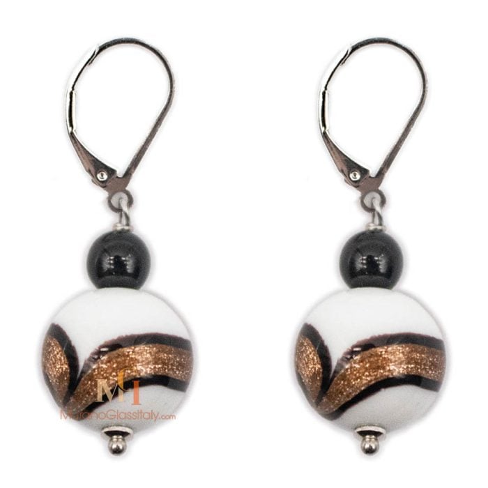 Venetian Glass Bead Earrings