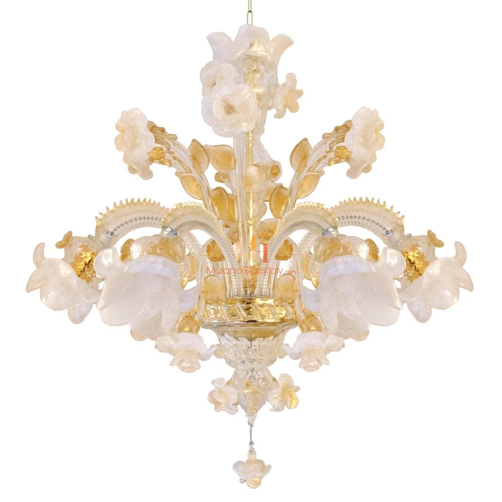 Lustre Floral en Verre