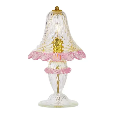 SOAVE-pink-Venetian-Glass-Lamp